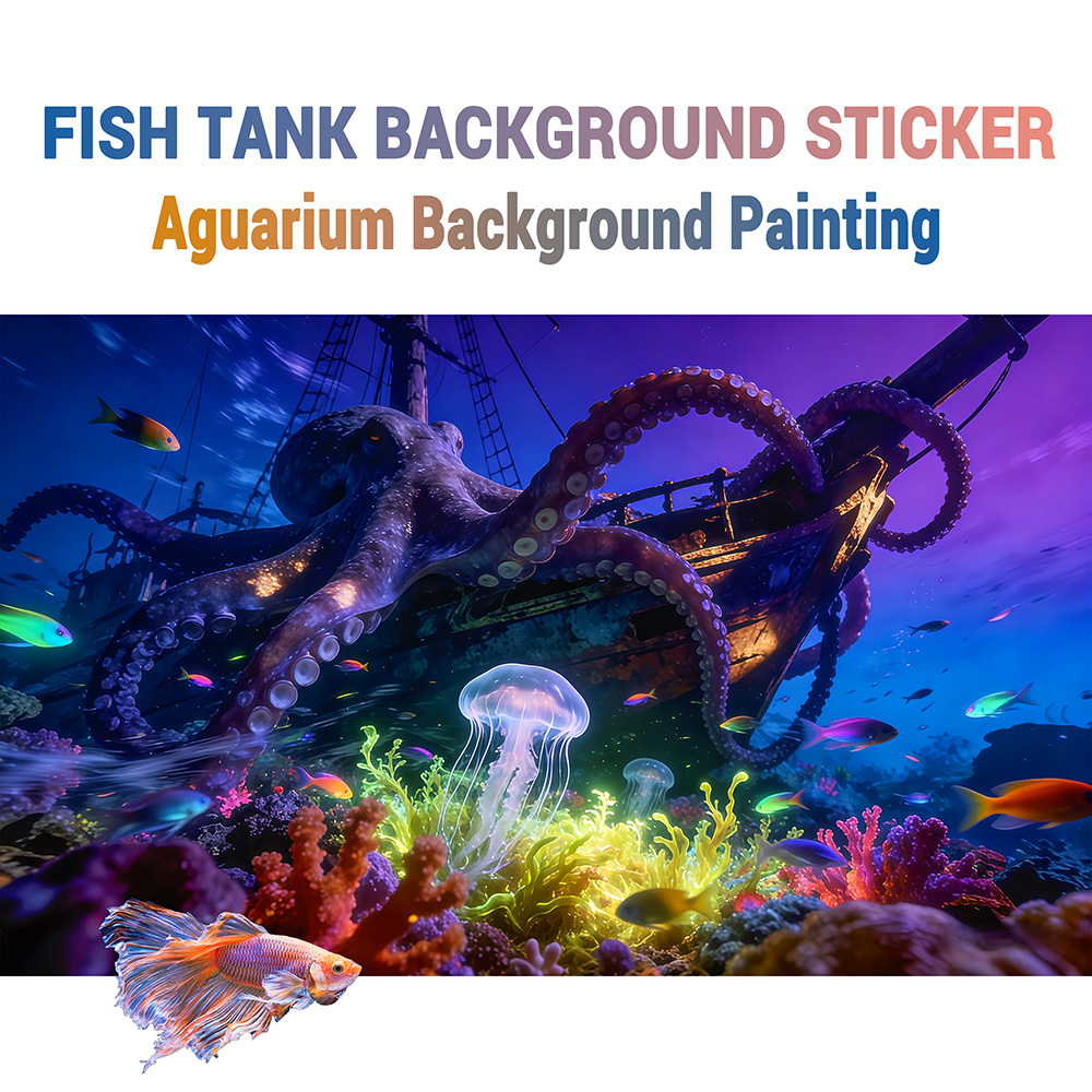 Aquarium Fish Paradise - Adesivo de Fundo para Aquário, Paraíso