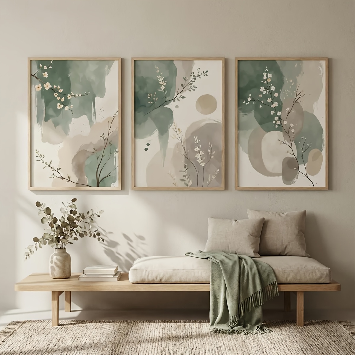 Live Plant Fertilizer - Conjunto de 3 Quadros Decorativos em