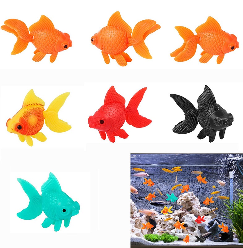 Aquarium Fish Artificial - 7 peças de peixe artificial tigela