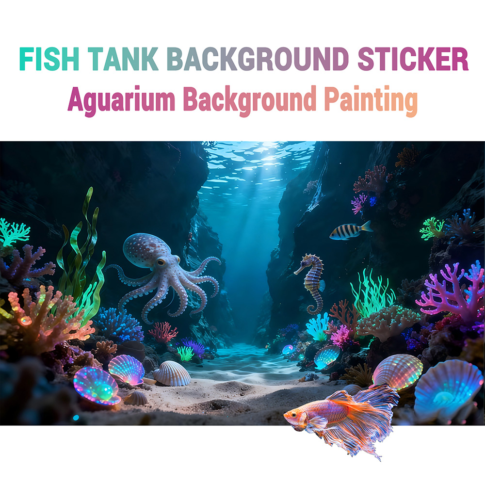 Aquarium Fish Paradise - Octopus Canyon Paradise, Adesivo Decorativo para