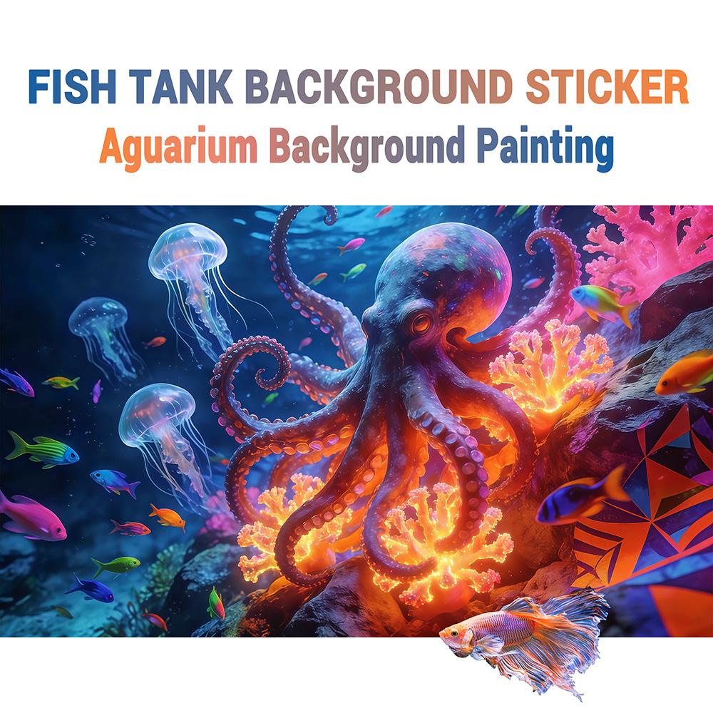 Aquarium Fish Paradise - Adesivo de Fundo para Aquário, Paraíso
