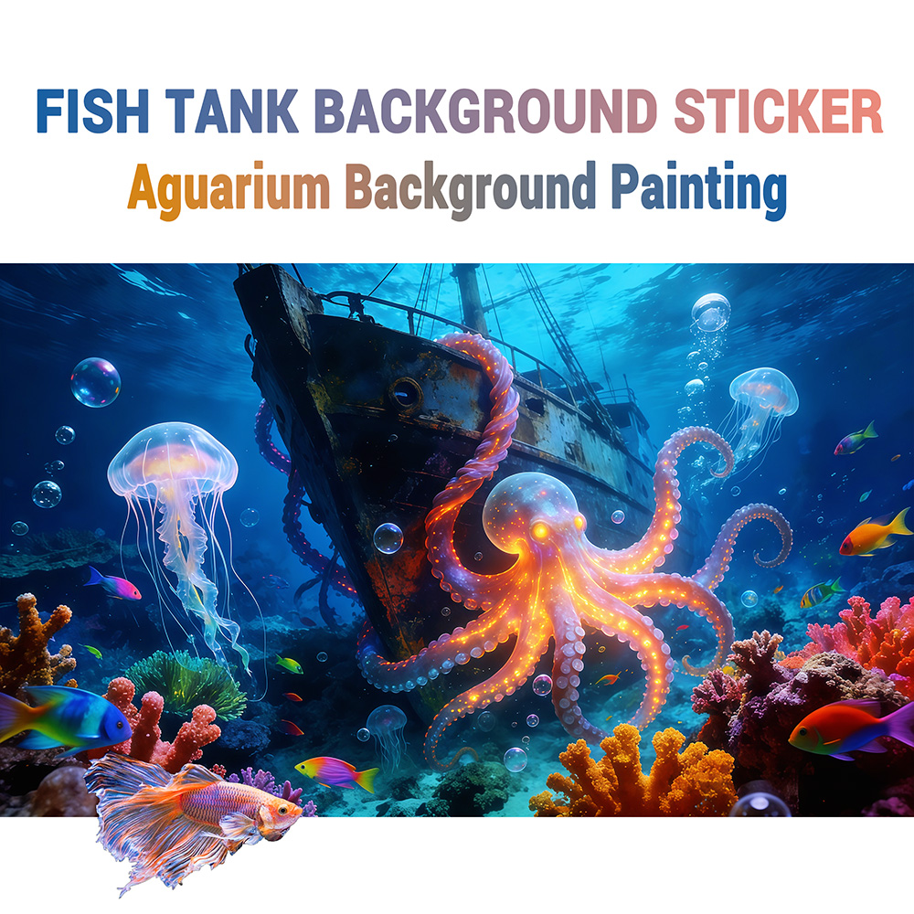 Aquarium Fish Paradise - Adesivo de Fundo para Aquário, Paraíso