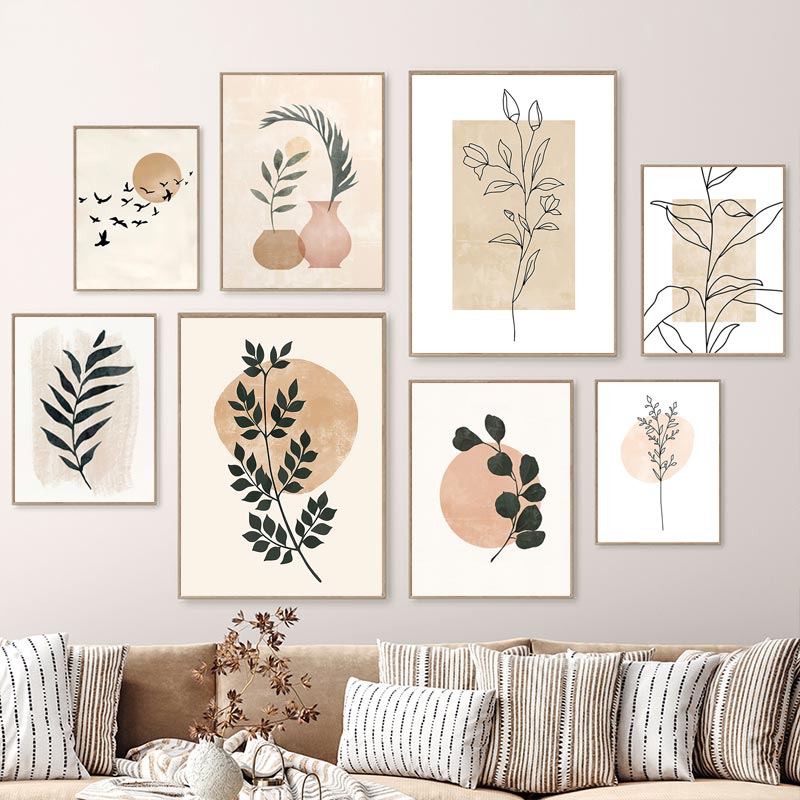 Live Plant Fertilizer - Pintura abstrata da lona de Boho,