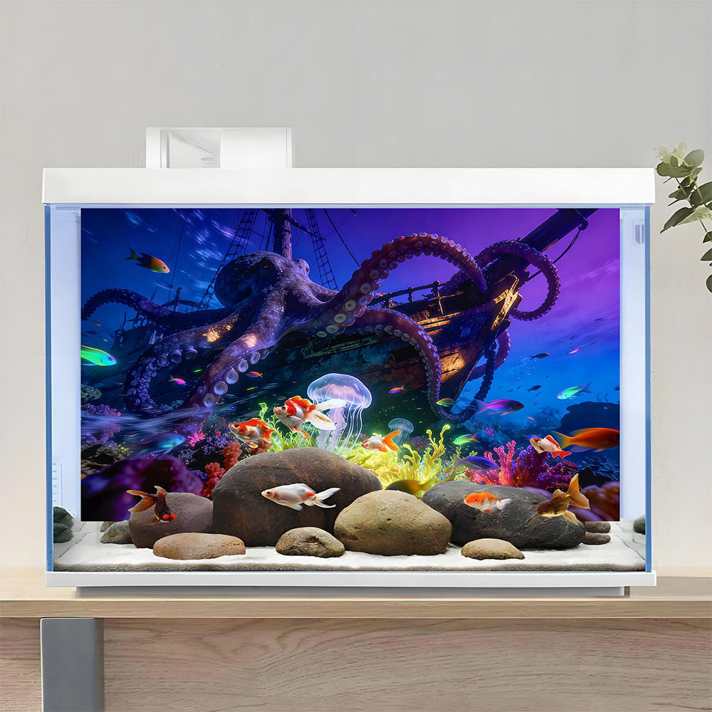 Adesivo de Fundo para Aquário, - Aquarium Fish Paradise avaliação e preço