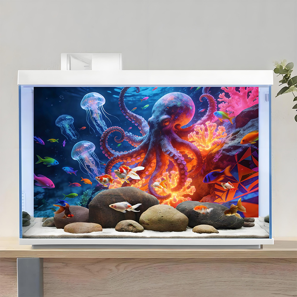 Adesivo de Fundo para Aquário, - Aquarium Fish Paradise avaliação e preço