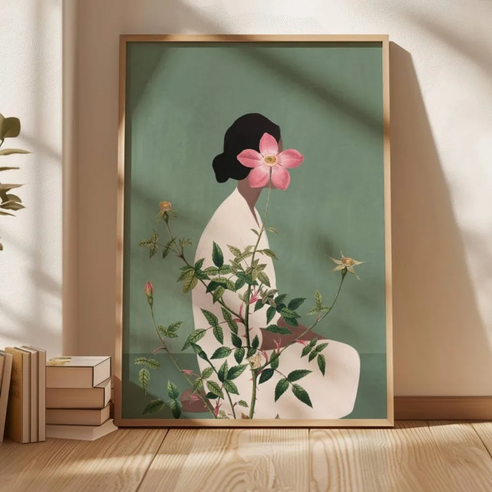 Uma arte de parede de mulher c - Live Plant Fertilizer avaliação e preço