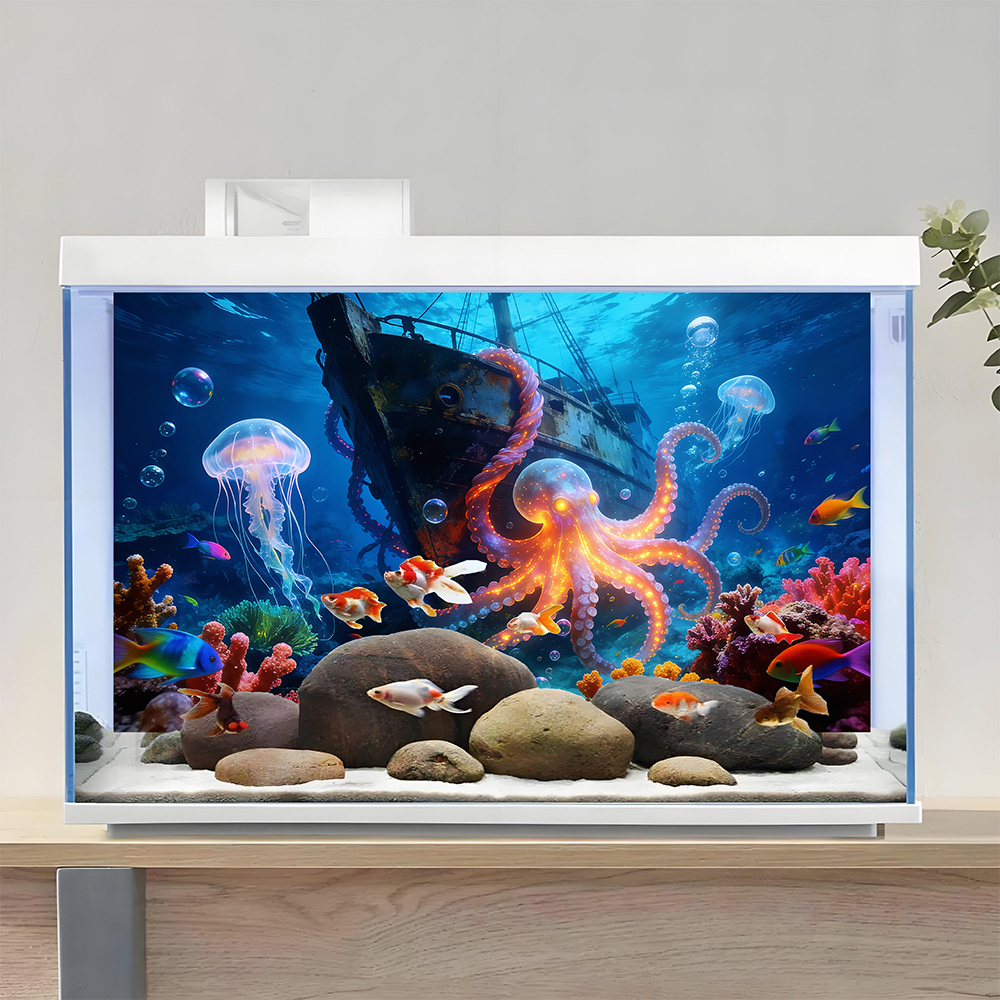 Adesivo de Fundo para Aquário, - Aquarium Fish Paradise avaliação e preço