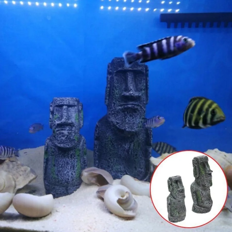 Estátua de pedra da ilha de pá - Aquarium Fish Artificial avaliação e preço